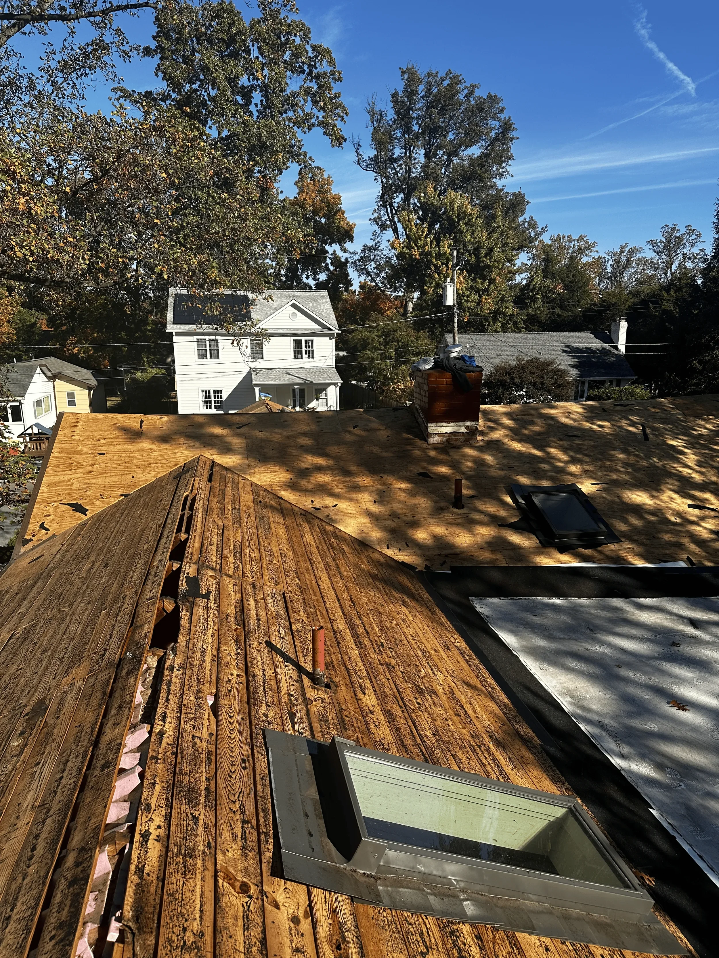 Roof of a house that DA Roofers working on