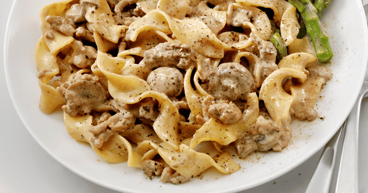 High Protein Beef Stroganoff