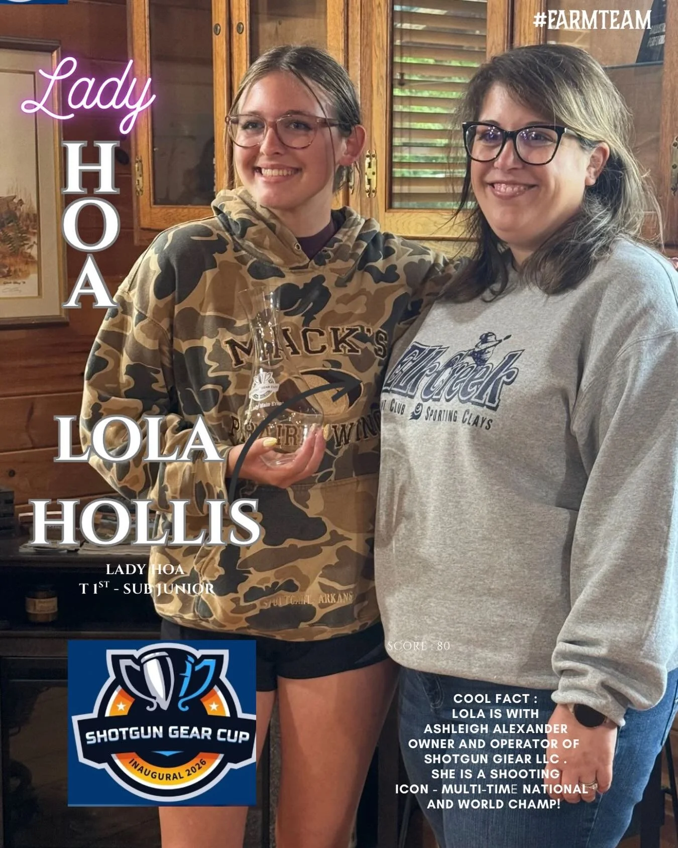 Shout out to @shooting_lola on another big finish and more #hardware . Thanks to @shotgun_gear for putting on this event - looked like a great turnout. We love having chances for our #farmteam members to shine close to home!