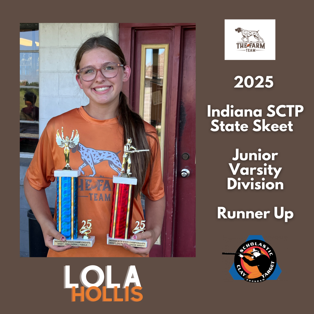 Indiana SCTP Skeet Championship - Junior Varsity Division - Runner Up - Lola Hollis