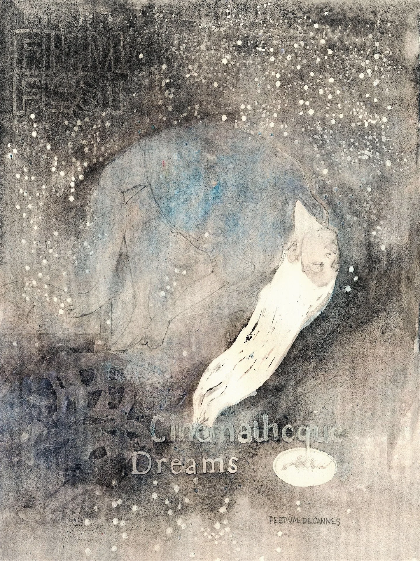 Saturday ✨#interpretation of Dreams #dreams (1990) #akirakurosawa #filmposter #cinema ✨#sleep #levitating #eca MA project #inkonpaper #cateparr #filmillustration #filmfestival ✨#clocksgoback 🇬🇧 #starrynight 💫