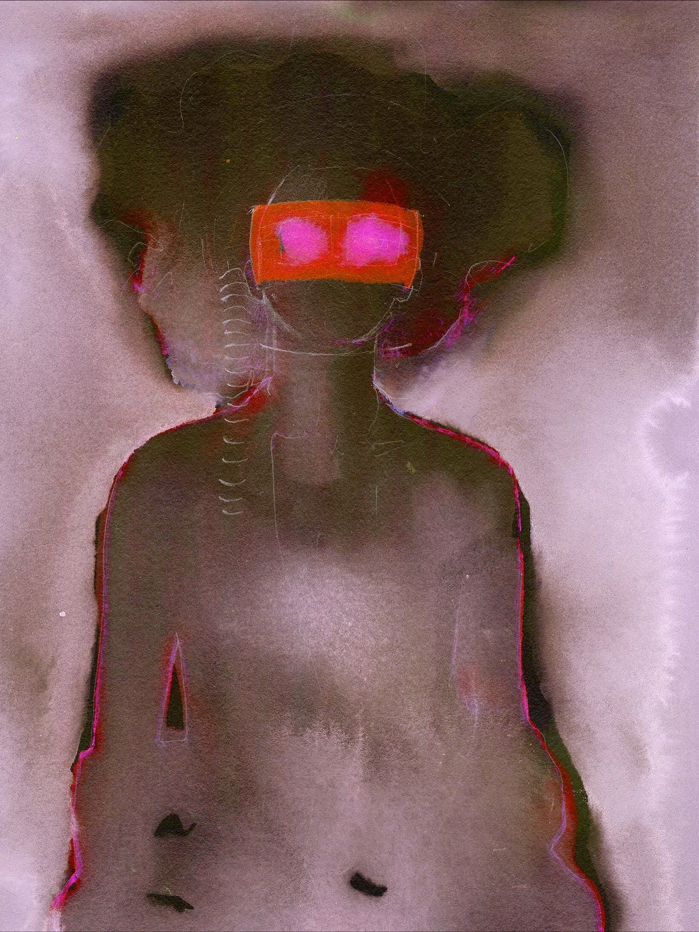 Tuesday. Back to color #i̇nkonpaper 🟣 #frankenstein #maryshelley #maryshellysfrankenstein project #albuminterpretation 👾 #alien watercolor #portrait #fashionillustrator #cateparr #thenational #mattberninger 🟣 #albumcoverart #eca MA