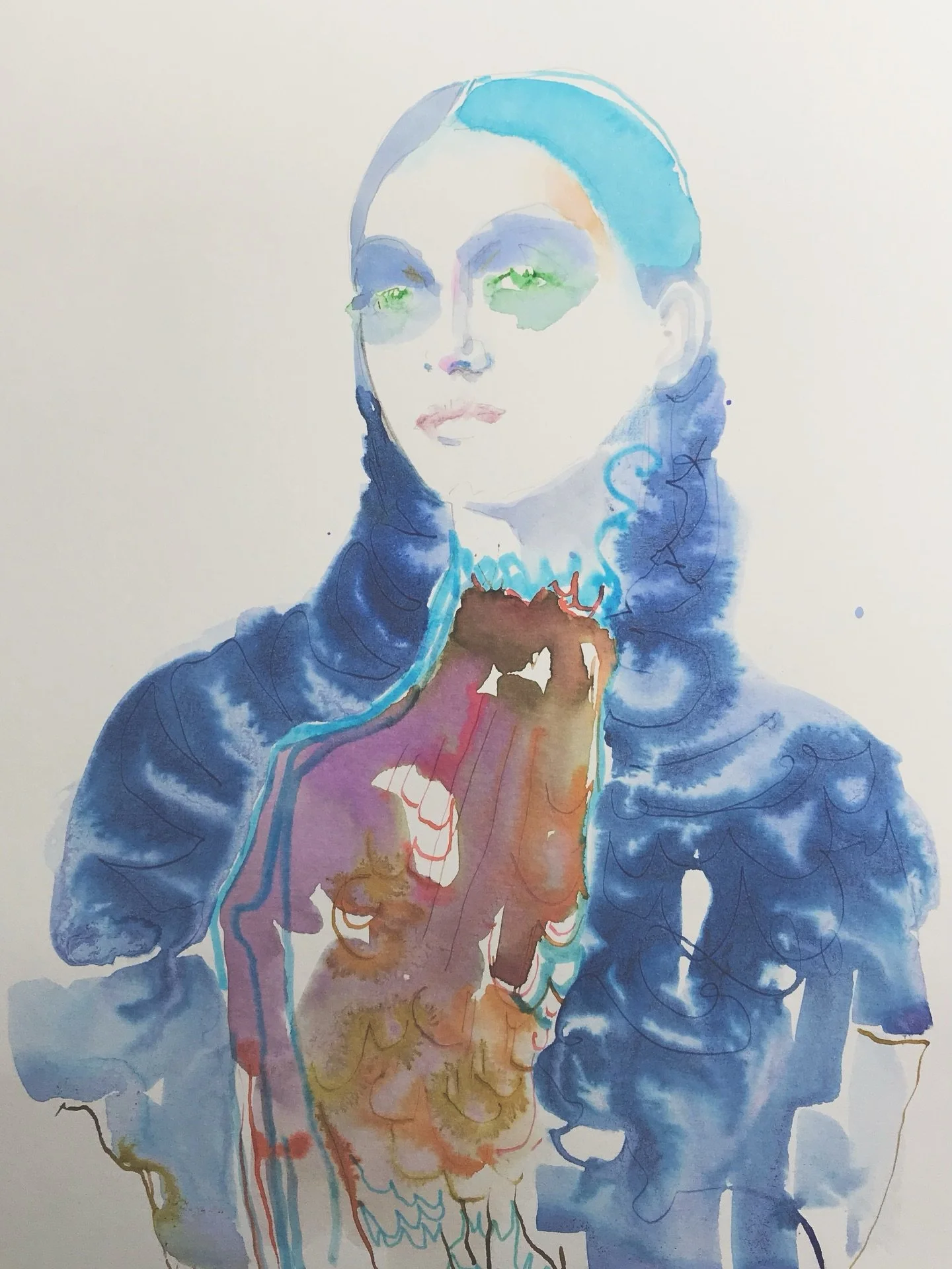 Shade #filter #inkonpaper #portrait #watercolour #cateparr