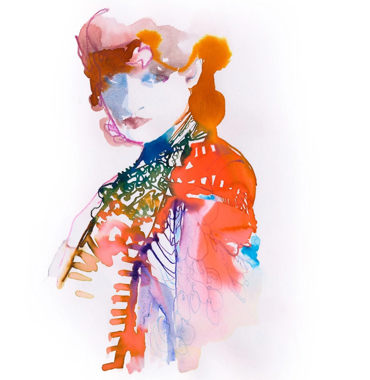 Pop up in #originalart #cateparr #inkonpaper #watercolour