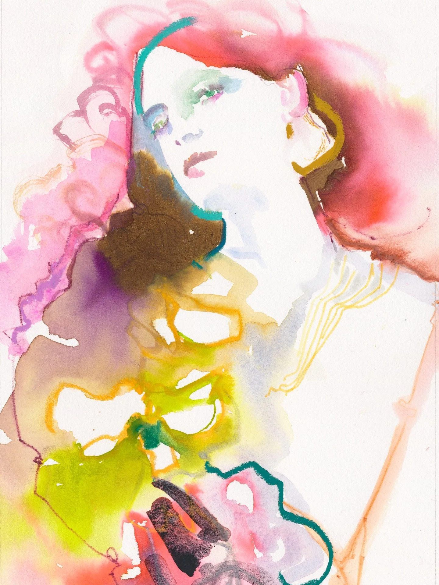 Original watercolour on paper. Jade 💚