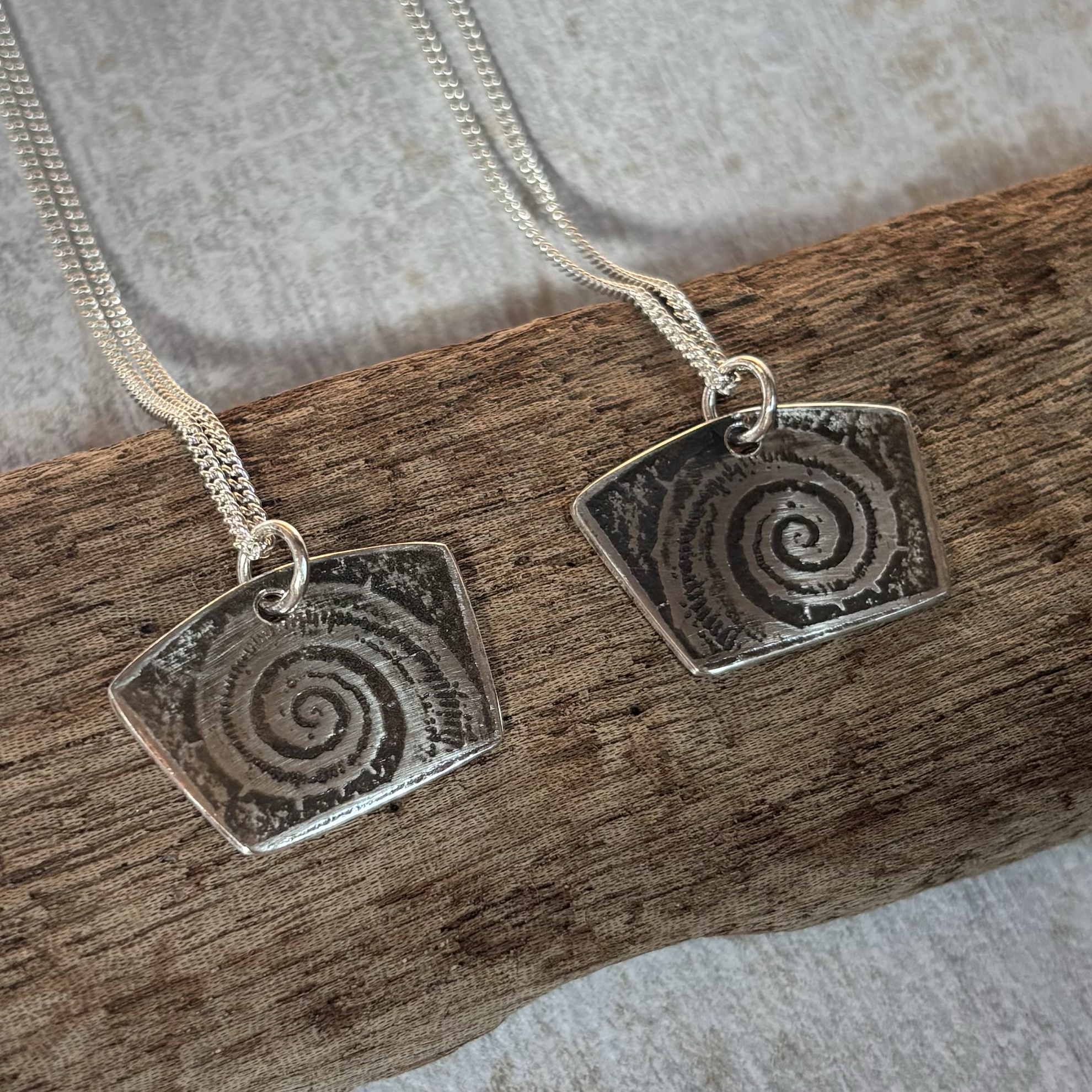 Sterling Silver Ammonite Pendant Necklaces