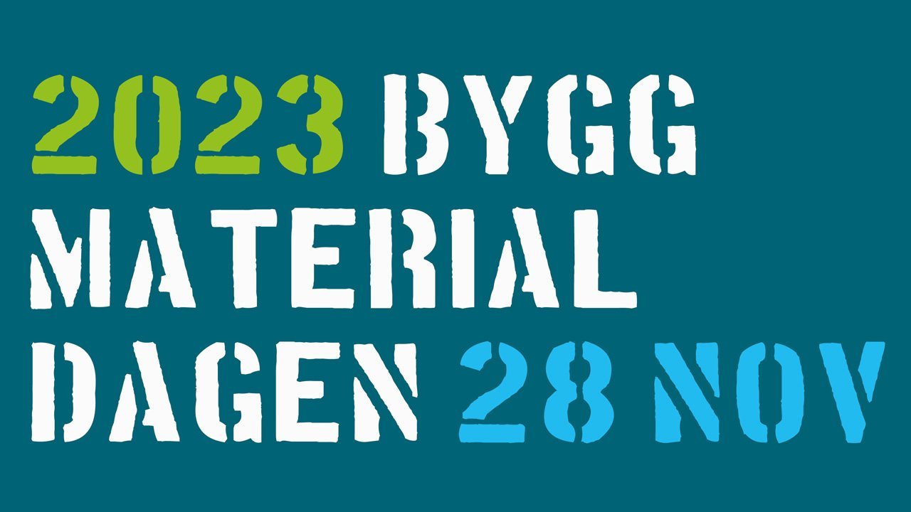 Byggmaterialdagen 28 november på Stockholmsmässan