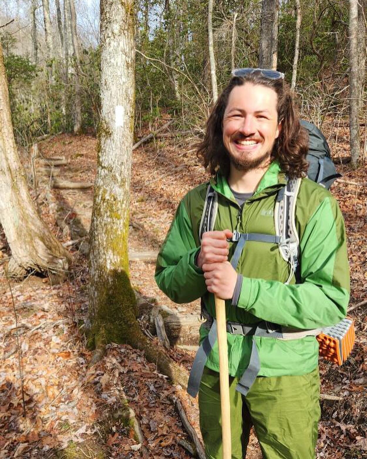 Mitch, Troubadour, Sings with the Pines all passed through recently. It&rsquo;s a chilly day on trail this morning with ice on the trees. Good luck and stay warm! #atclassof24 #thruhikers #appalachiantrail #atmile110