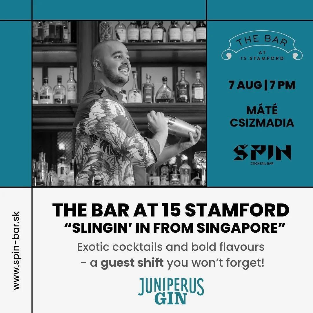 GUEST SHIFT
&ldquo;SLINGING IN FROM SINGAPORE&rdquo; 
THE BAR AT 15 STAMFORD / SPINBAR
THURSDAY 7 AUGUST 7PM