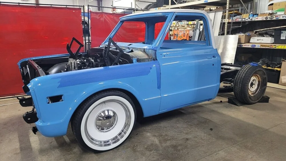New wheels and whitewall tires on Ole Blue