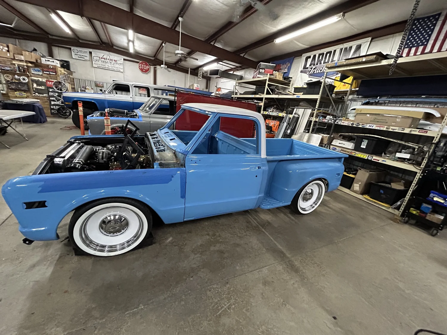 Ole Blue reassembled on new wheels