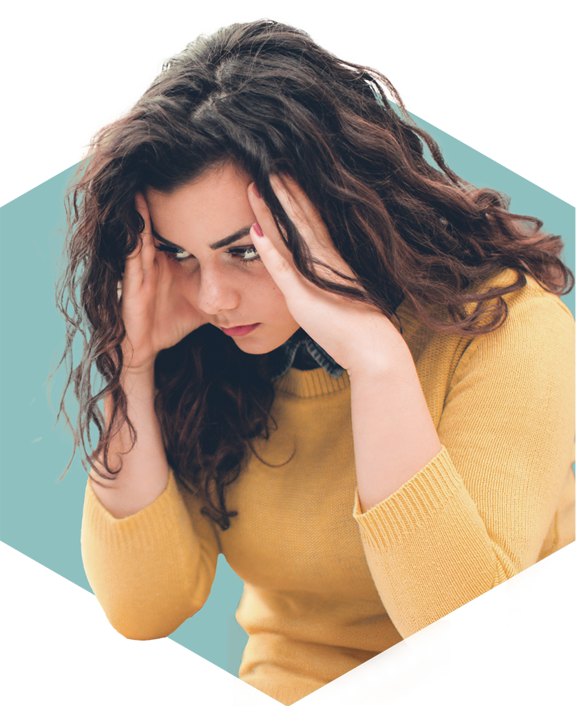 Frustrated woman trying to make a decision - Christian decision coaching