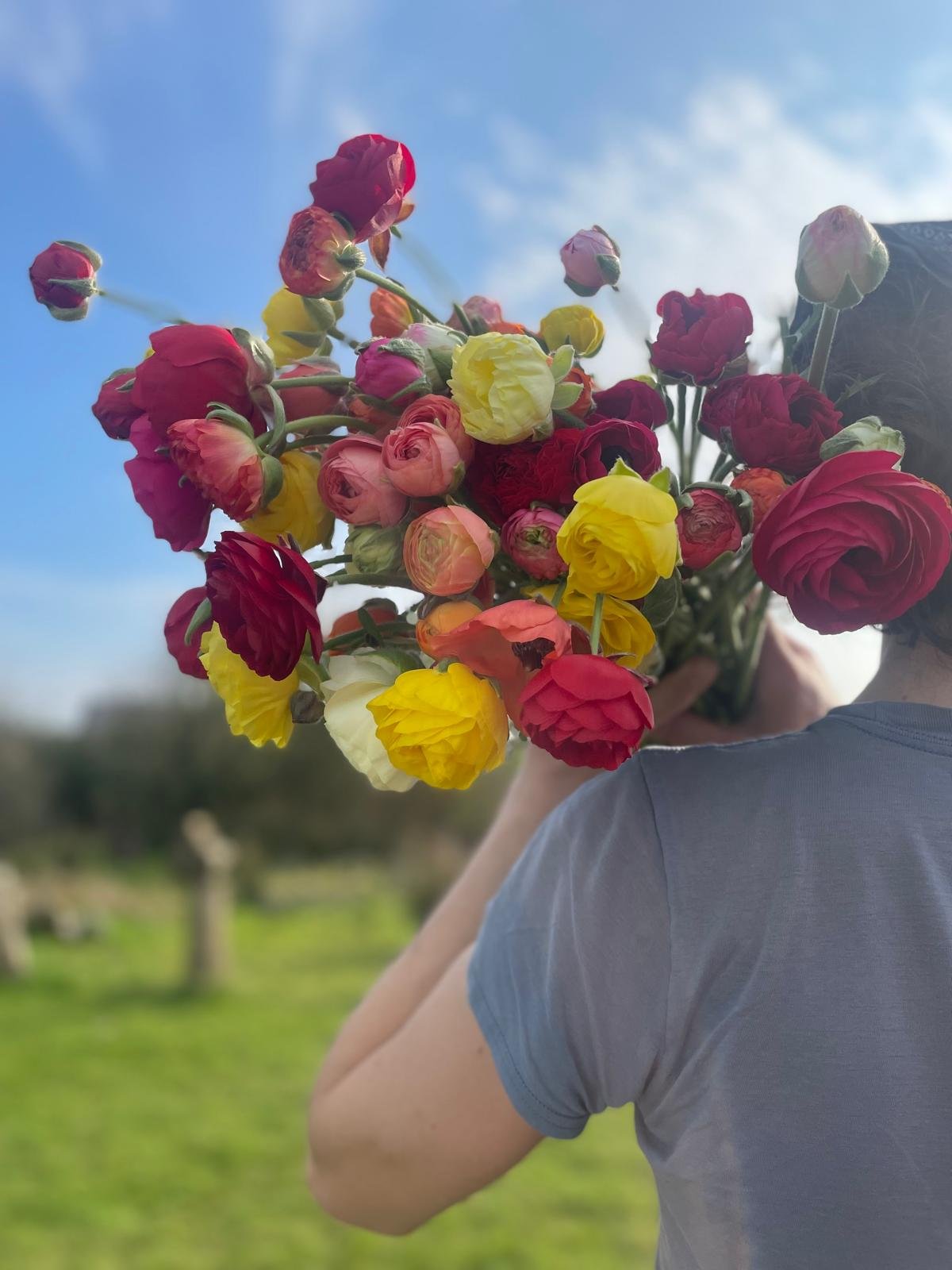 Behind-the-scenes floral design at Moneygorm Flower Farm’s studio in Waterford.