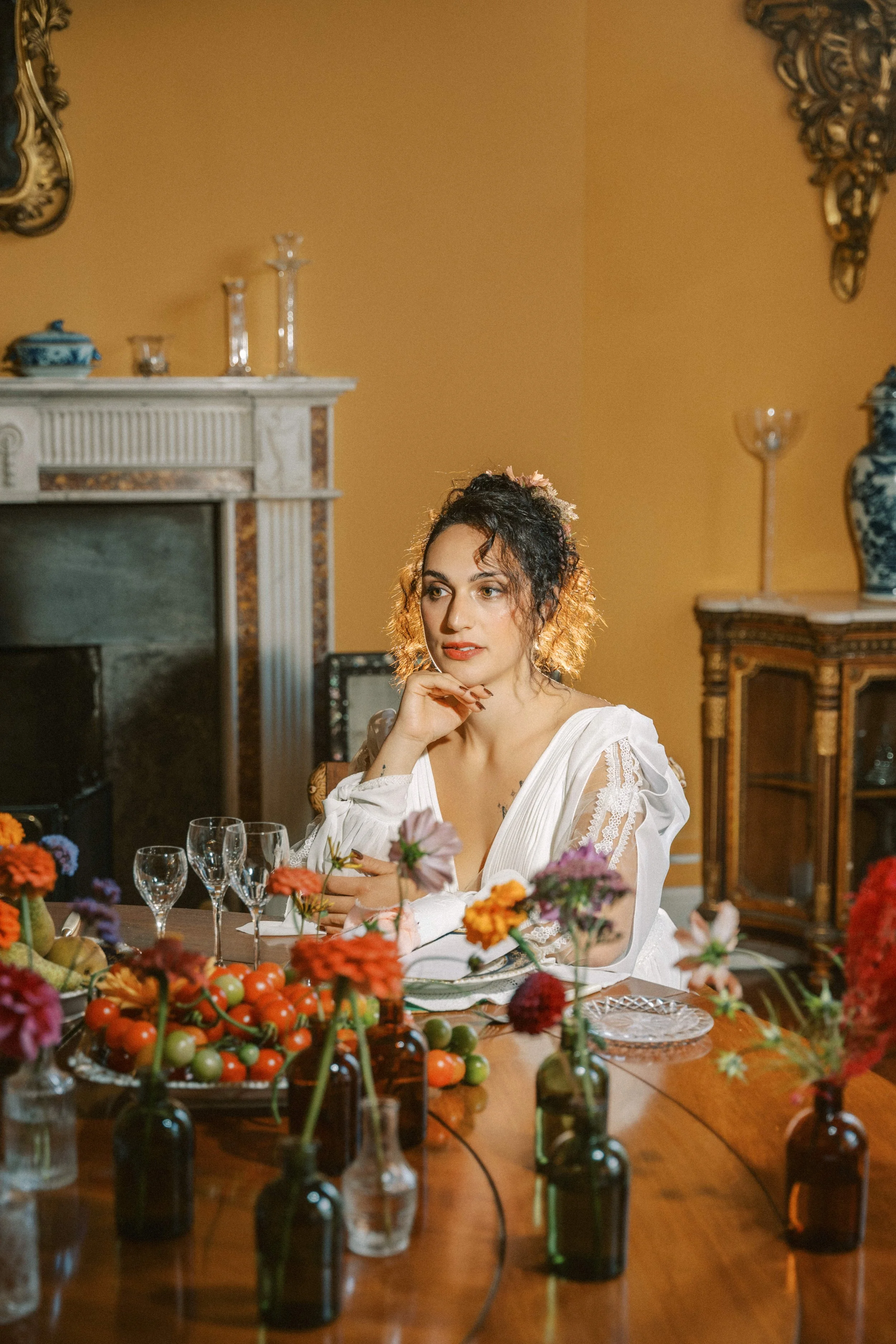 Irish wedding moongate floral installation in Waterford, Munster