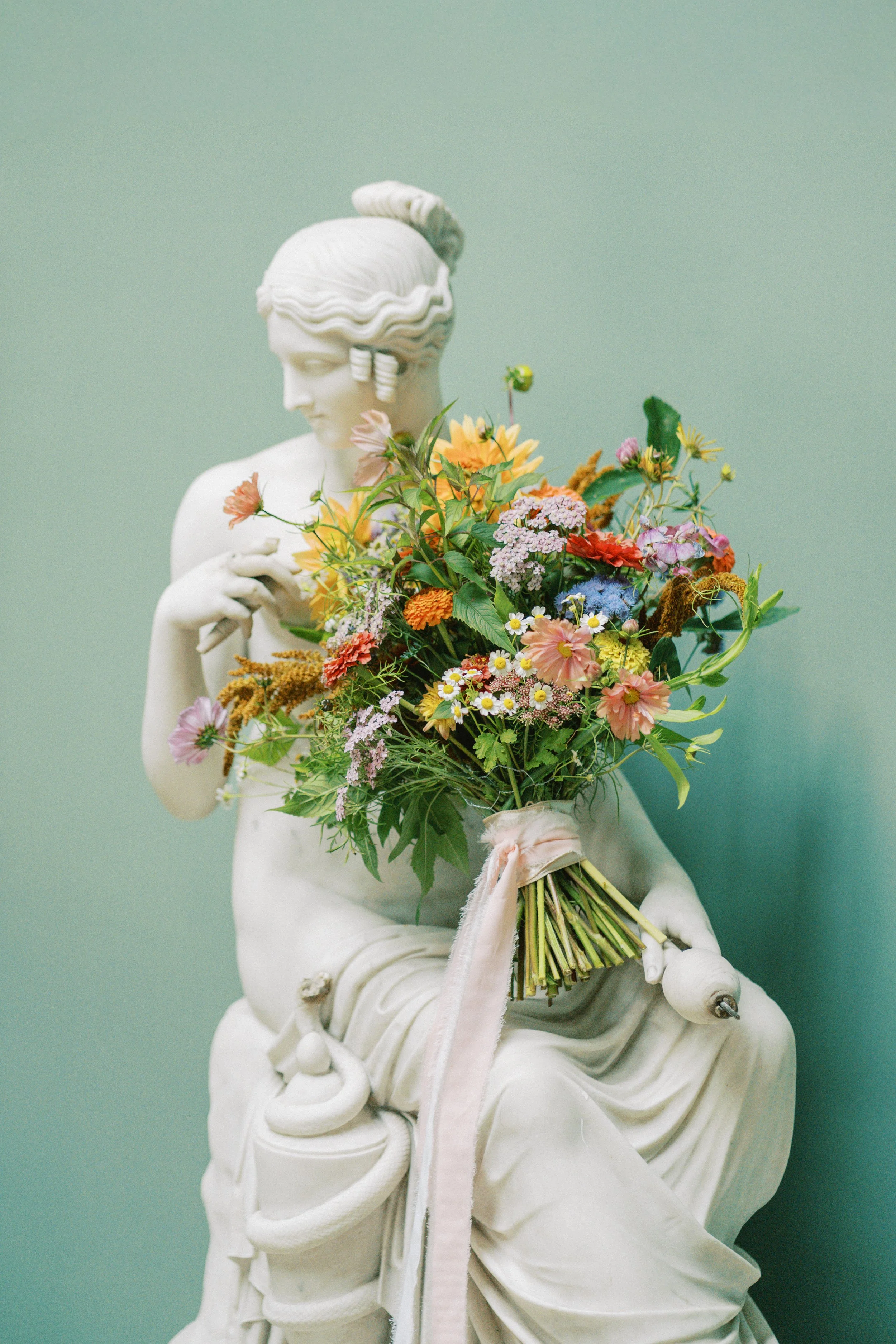 Luxury hand-tied bridal bouquet with seasonal Irish flowers for weddings in Waterford.