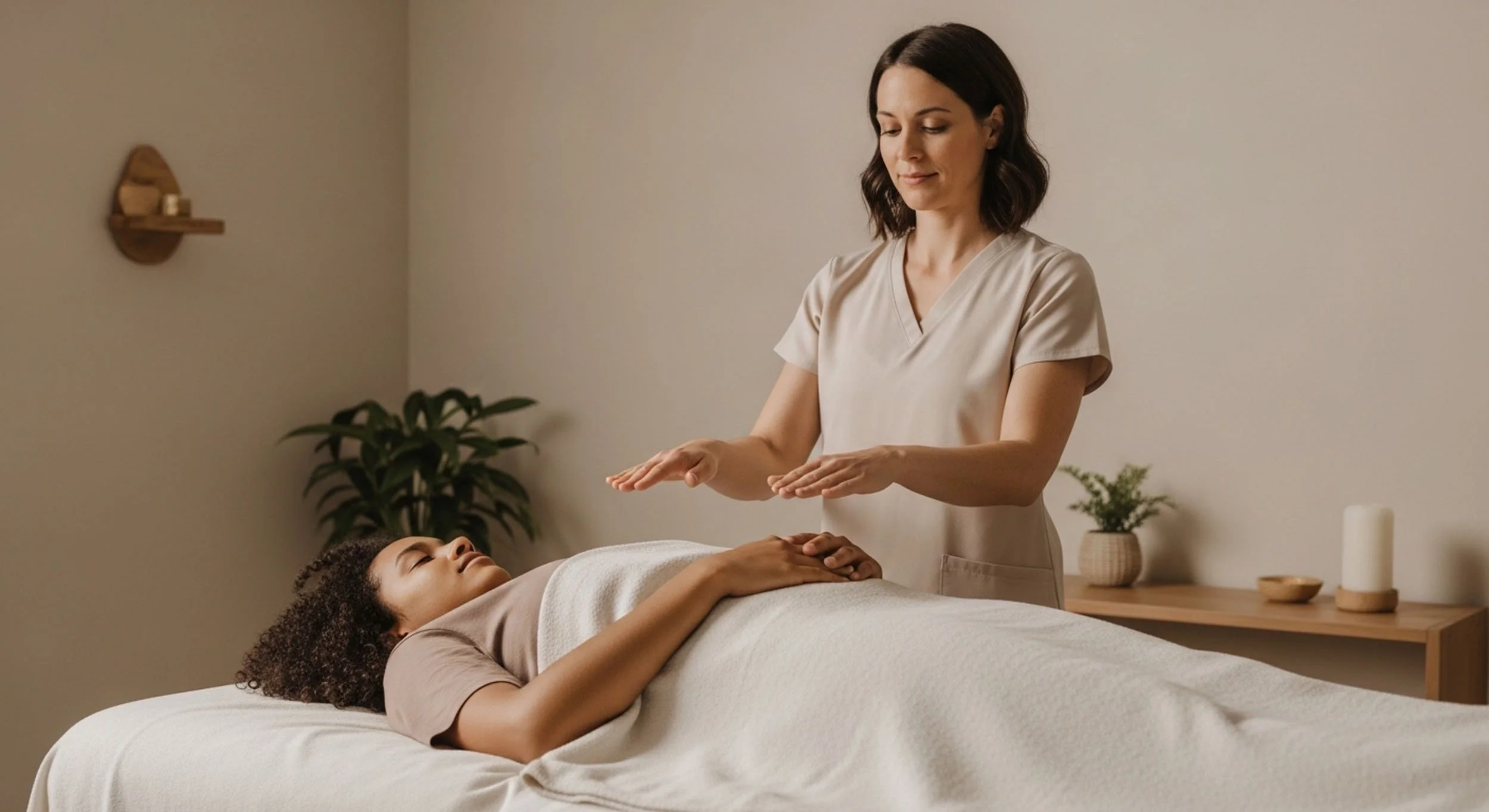 Reiki service provided in a counseling office
