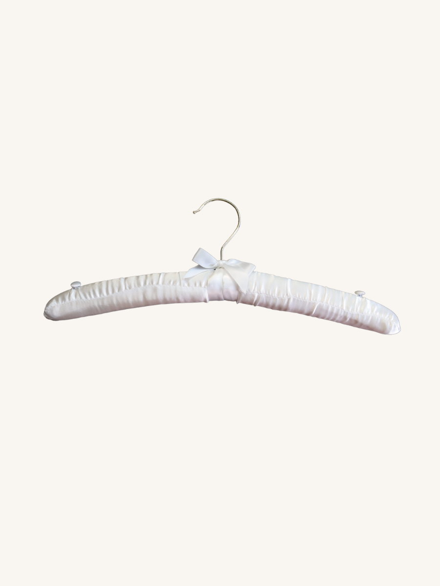 WHITE SATIN HANGERS