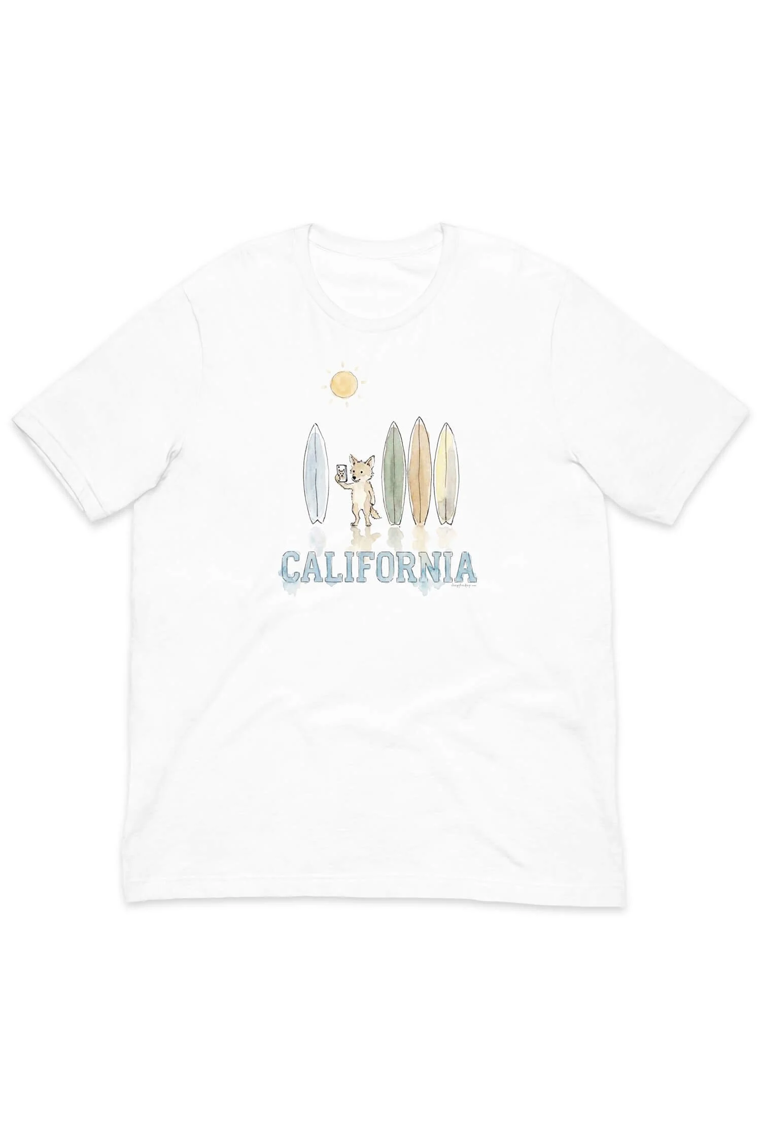 unisex-staple-t-shirt-white-front-california-cayote-selfie.jpg