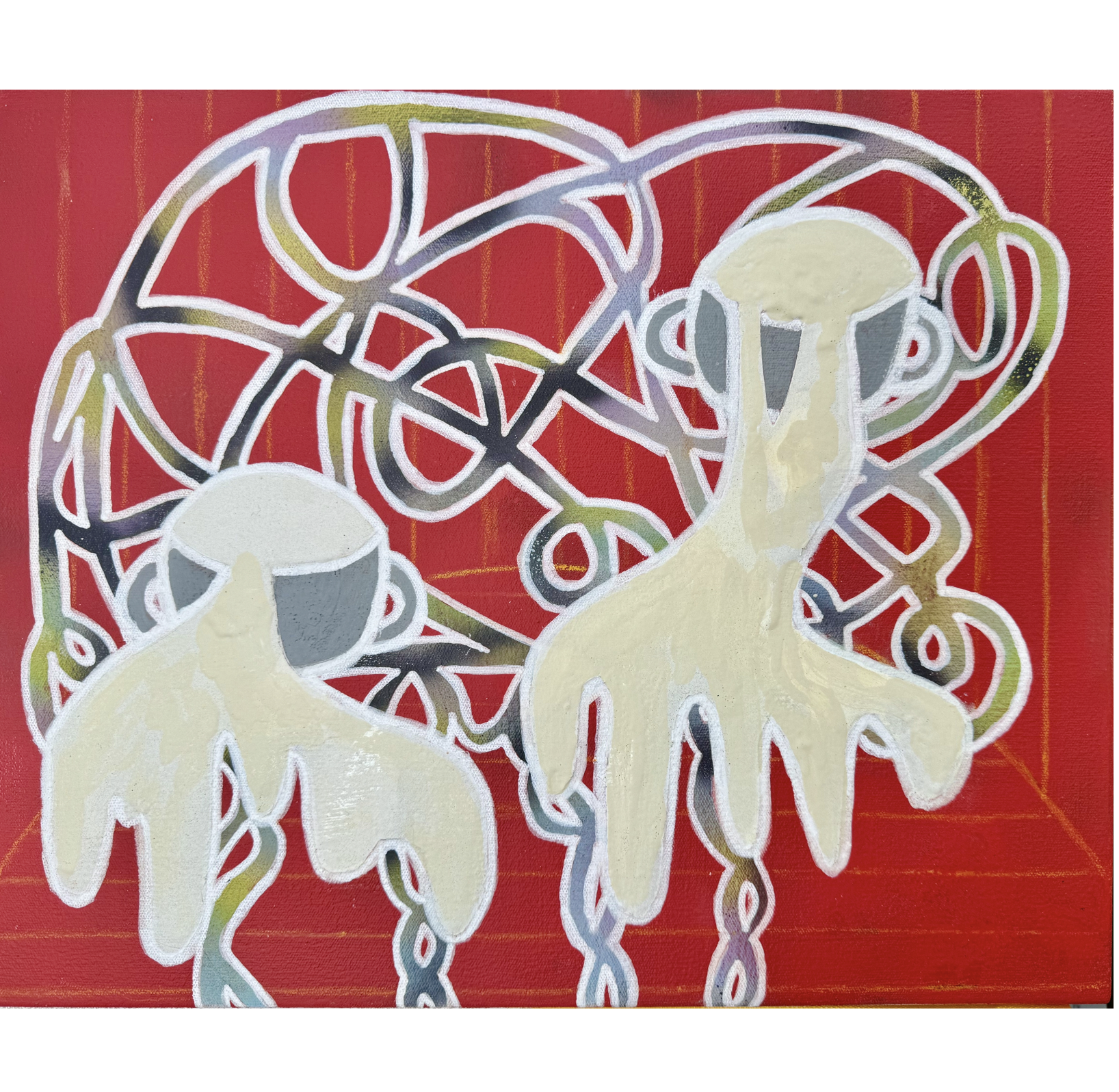 DOUBLE VANILLA Acrylic on canvas, 17 x 14 inches, 2024.