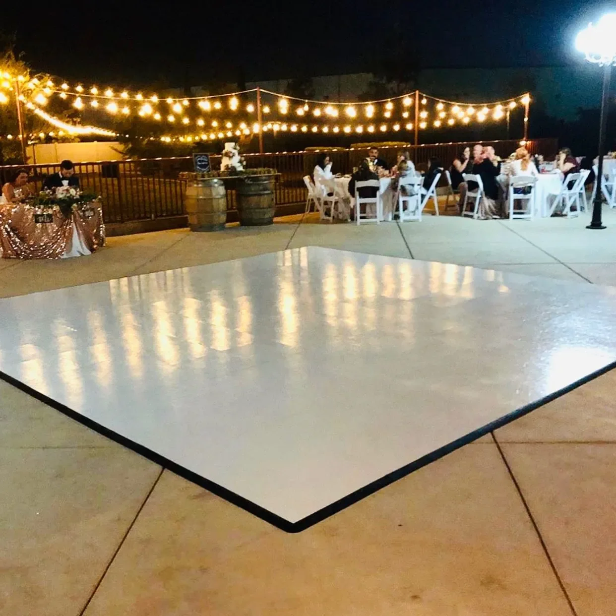 Slate white dance floor