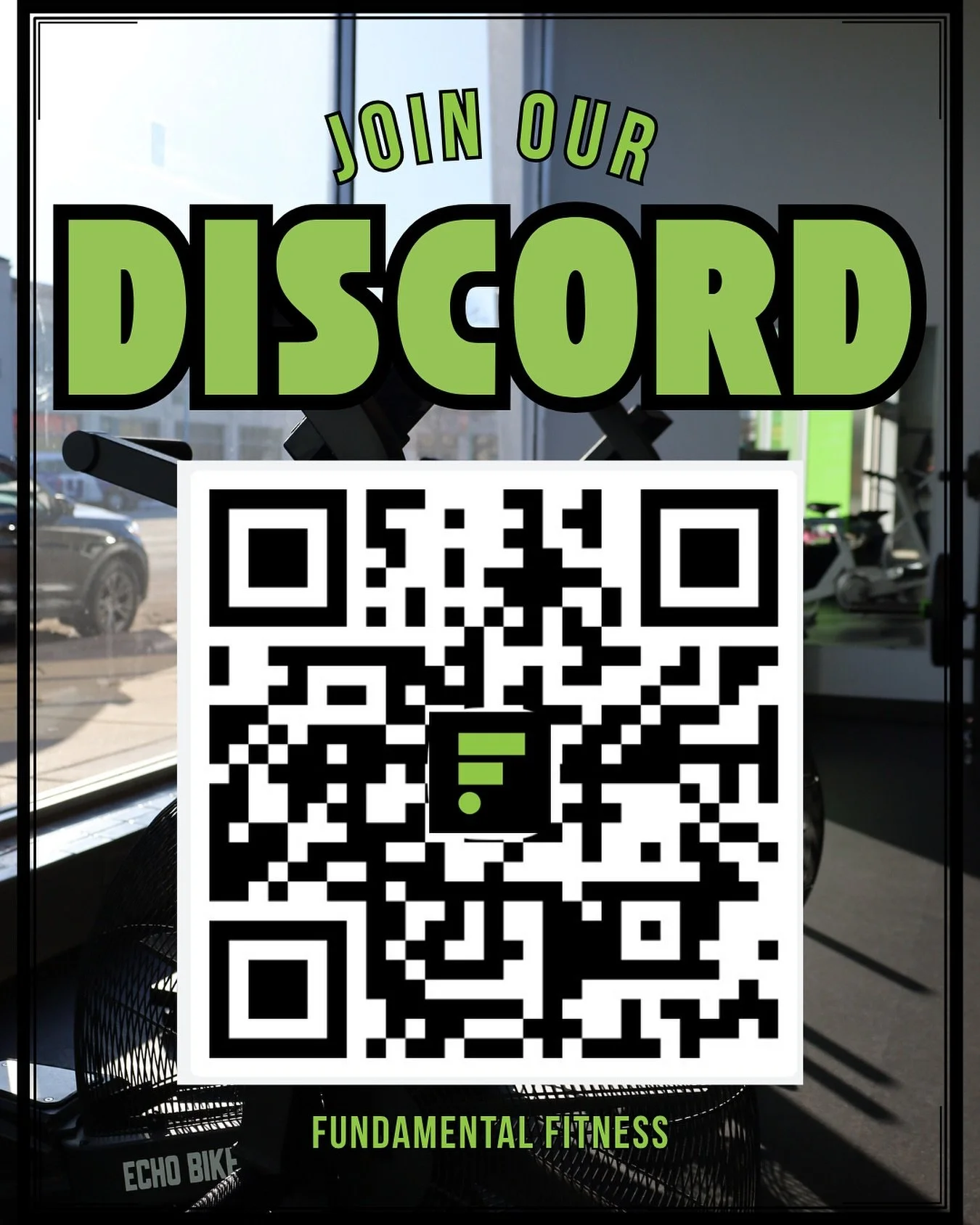 Our community doesn’t stop when you leave the gym…
Join the Fundamental Fitness Discord to:
• Get insider updates & class drops
• Connect with trainers
• Stay inspired between workouts
Scan the QR code or hit the lin