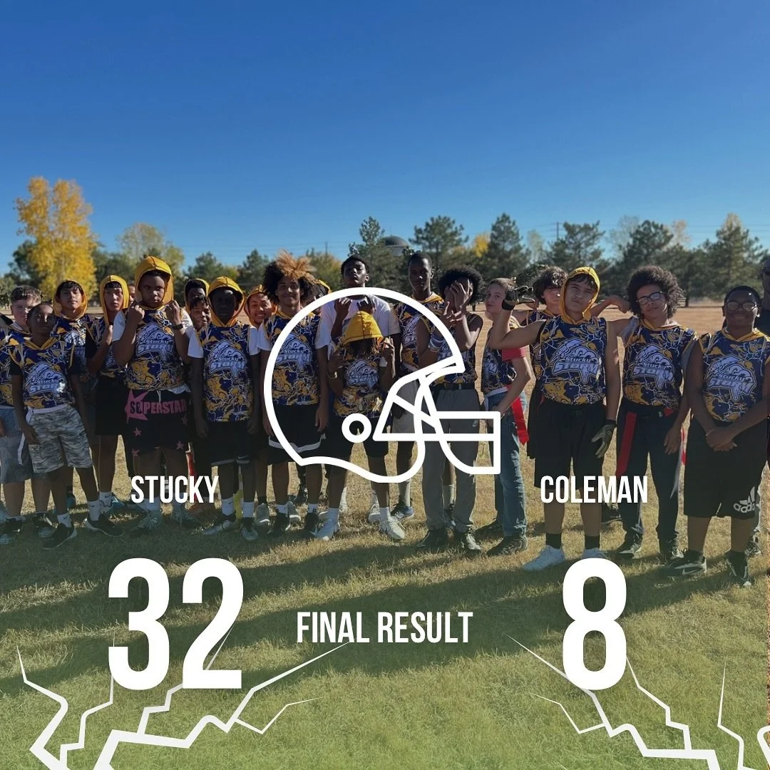 Final score is in! Stucky Middle School comes out on top again, defeating Coleman Middle School 32-8. Proud of our team&rsquo;s effort and focus! On to the next challenge! 🏈🔥