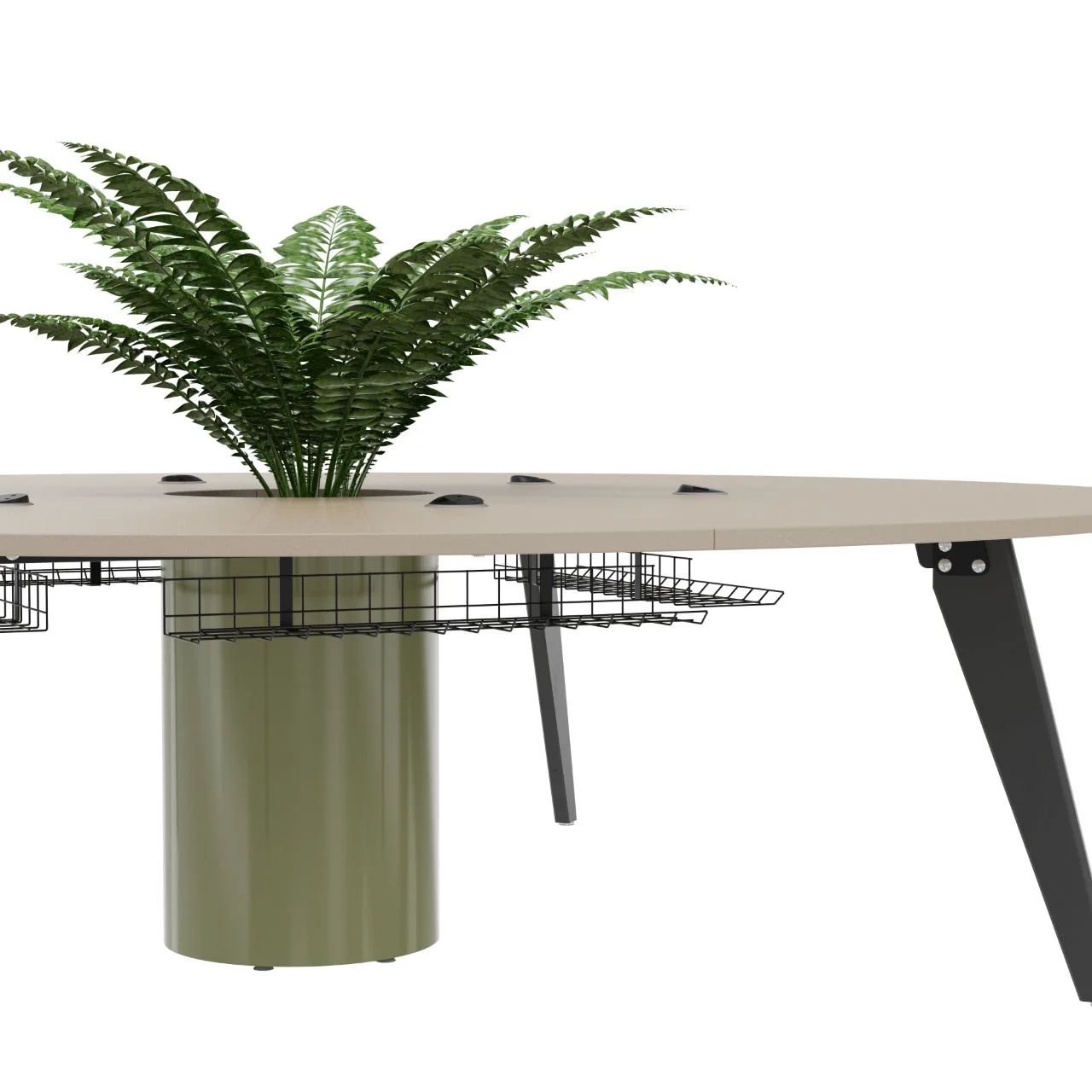 5. Orital Table side on showing the large circular planter and cable management.jpg