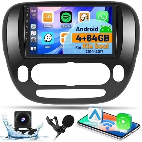 Inefala 8-Core 464G Android Car Stereo Screen for Kia Soul 2014-2017