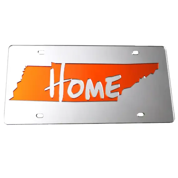 License Plate Tennessee Home Mirrored Acrylic Car Tag