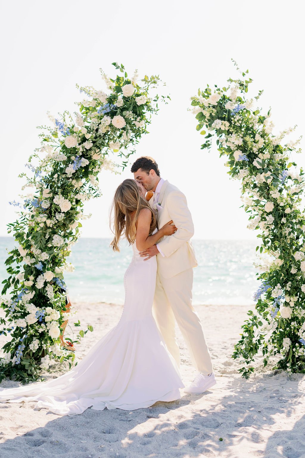 Brittany & Theo’s Romantic Beachfront Wedding at a Private Residence