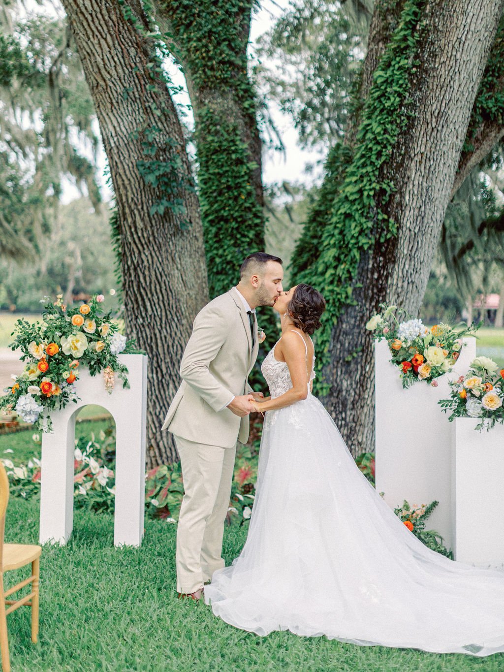 Wild, Bright, & Romantic Whimsical Garden Styled Shoot at Colonial At Sunset