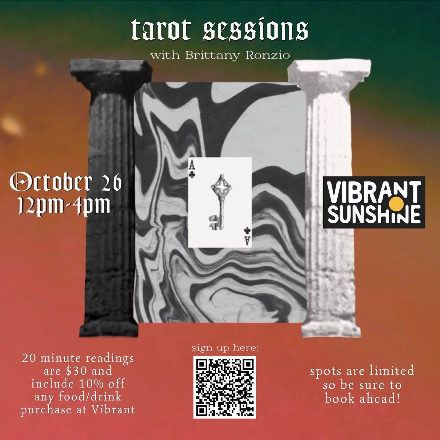 Brittany will be offering 20 minute tarot readings at the Cafe in Aspinwall on October 26th! Readings are $30 and include 10% off your caf&eacute; purchase ☀️

These sessions are designed as a tool for reflection and a vessel for transformation, help