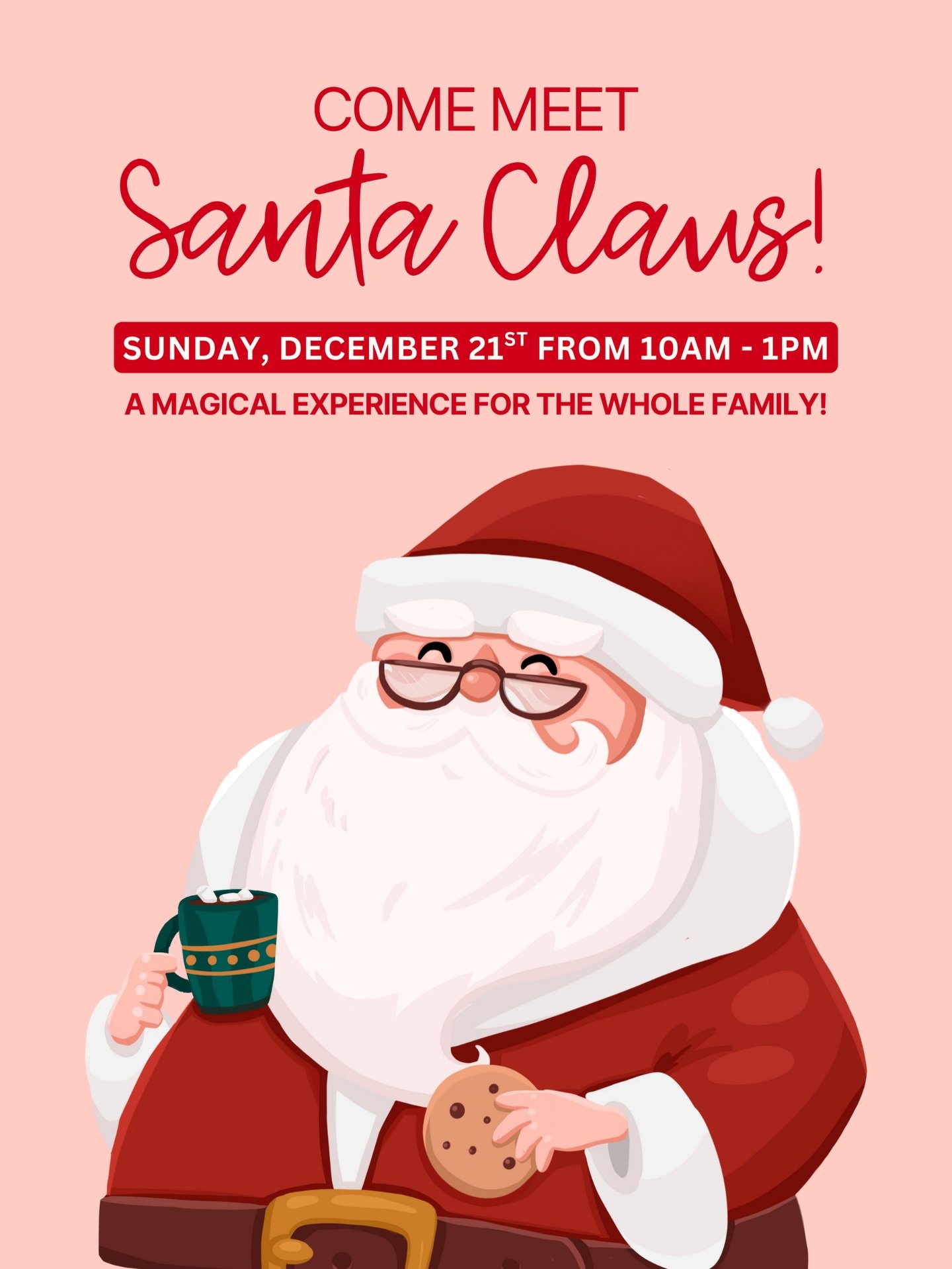 Santa is coming to the caf&eacute;! 🎅 Join us this Sunday from 10am-1pm for festive drinks, great food and a special visit from Santa himself. Bring the kids, bring a friend and soak up the holiday magic✨