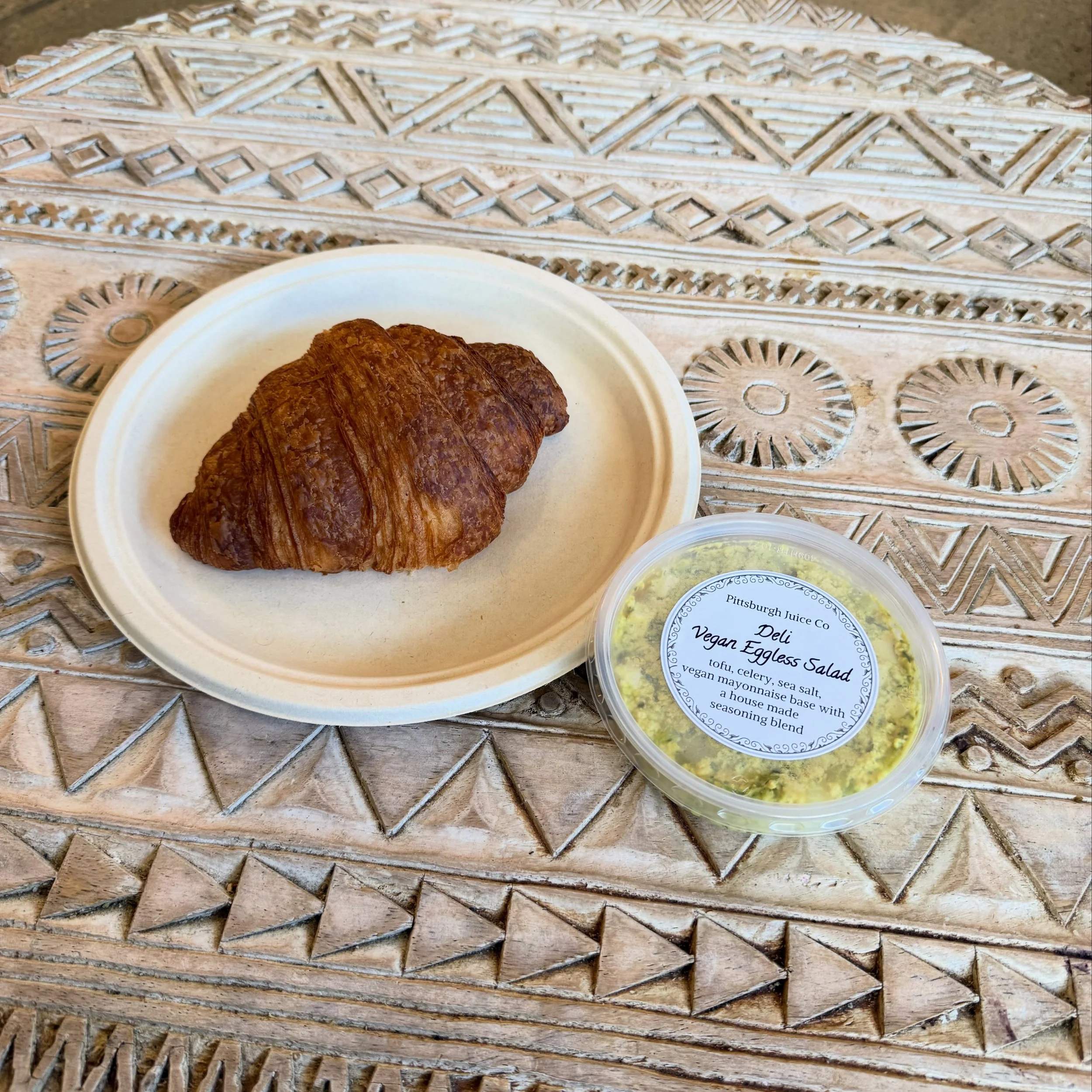 Eggless salad and a buttery croissant&hellip; The combo you didn&rsquo;t know you needed 🥐✨

Don&rsquo;t knock it till you try it. Come see for yourself!

#PittsburghCafe #PittsburghEats #PittsburghFoodie
