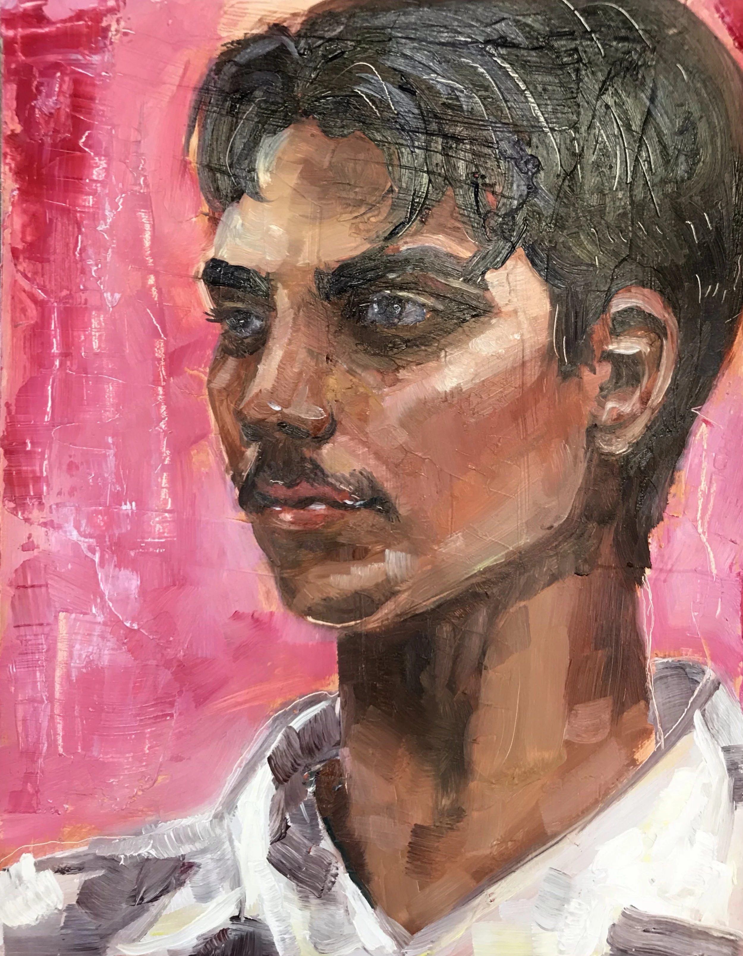 Ernesto (oil on panel. alla prima 3 hours. 2021)