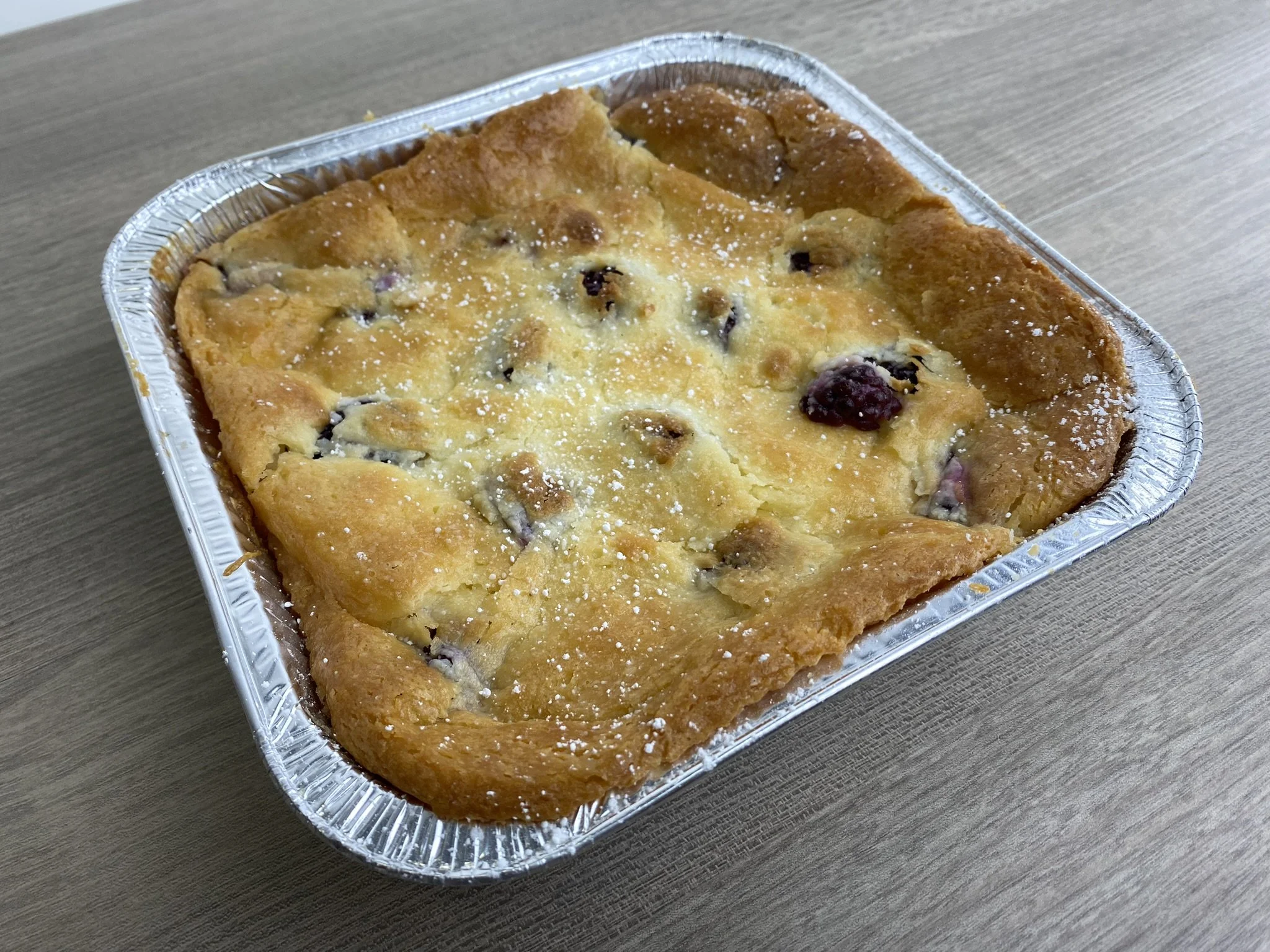 Lemon Blackberry Gooey butter cakes