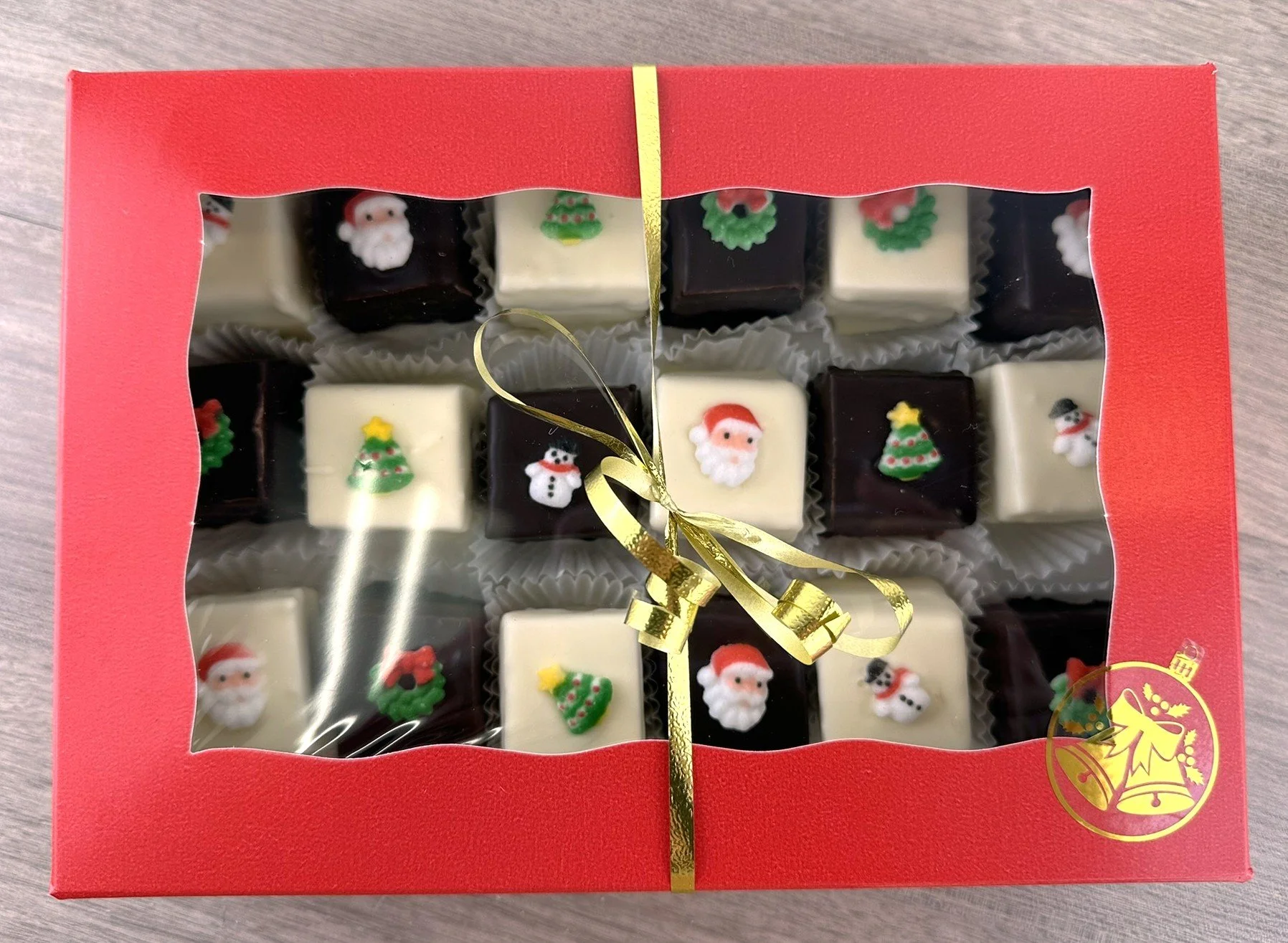18 ct square xmas petit fours red box 2 .JPEG