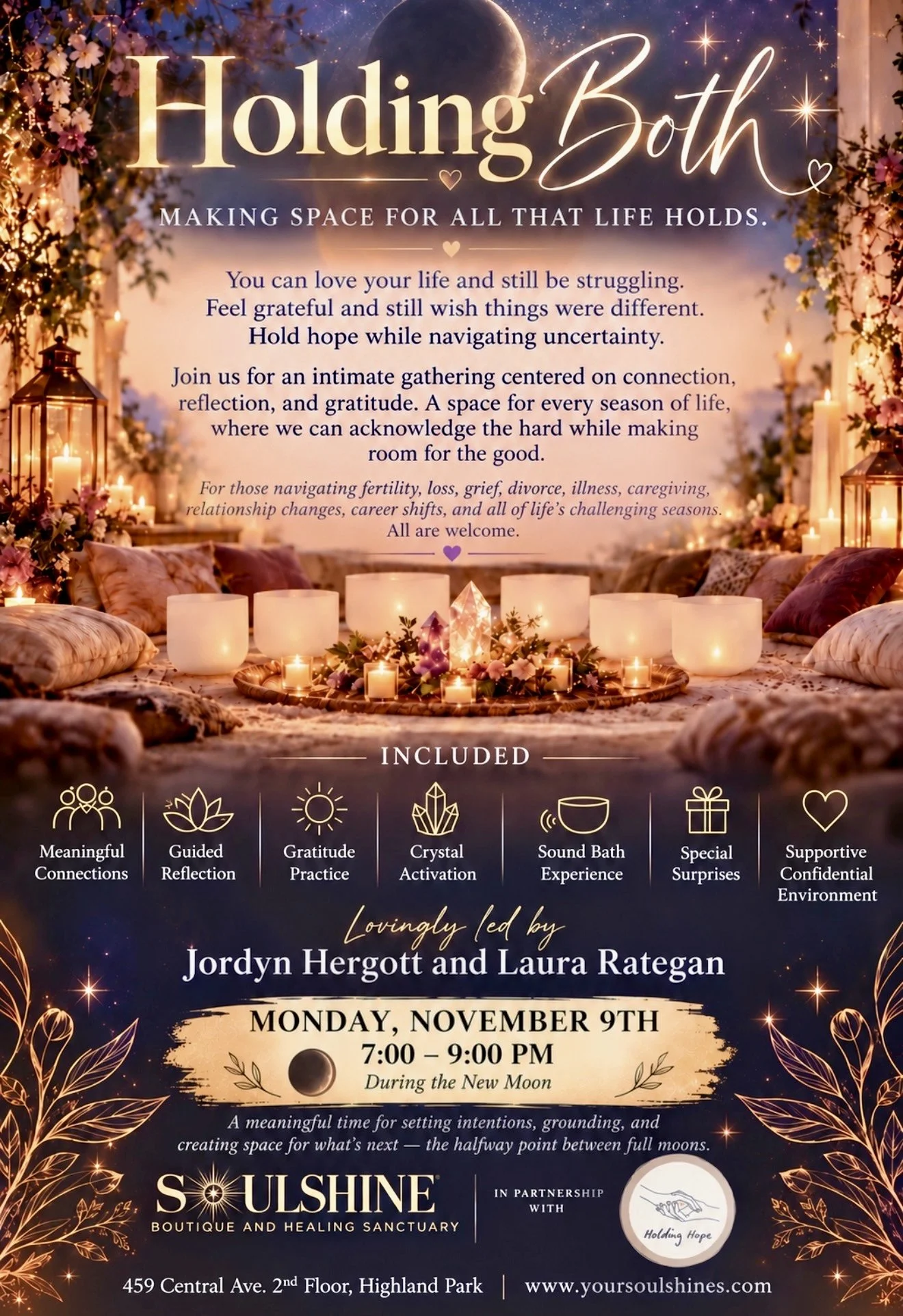 Holding Both~ A Circle For Finding Gratitude Through Life's Hardest Seasons lovingly led by Jordyn Hergott and Laura Rategan