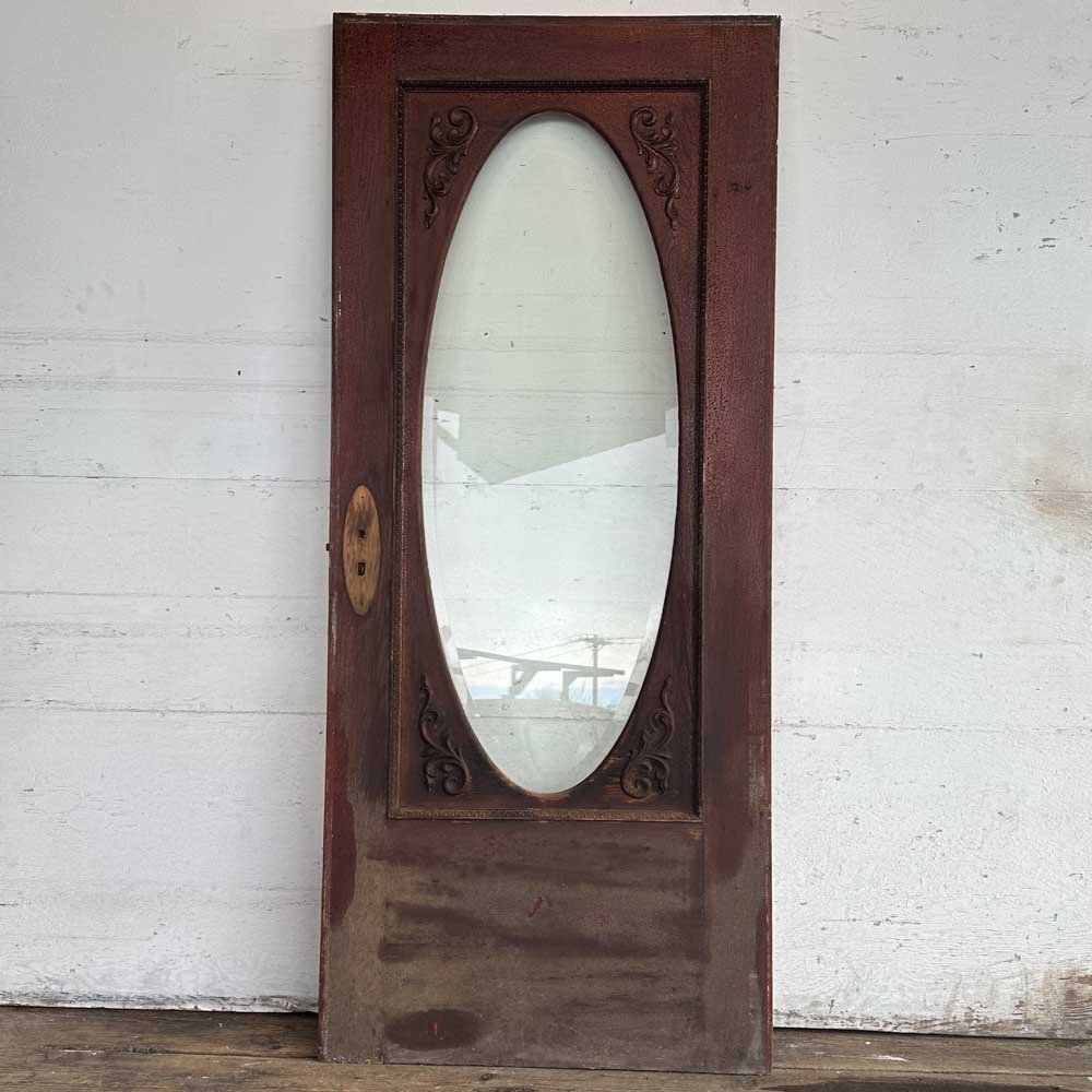 Oval Beveled Glass Exterior Door
