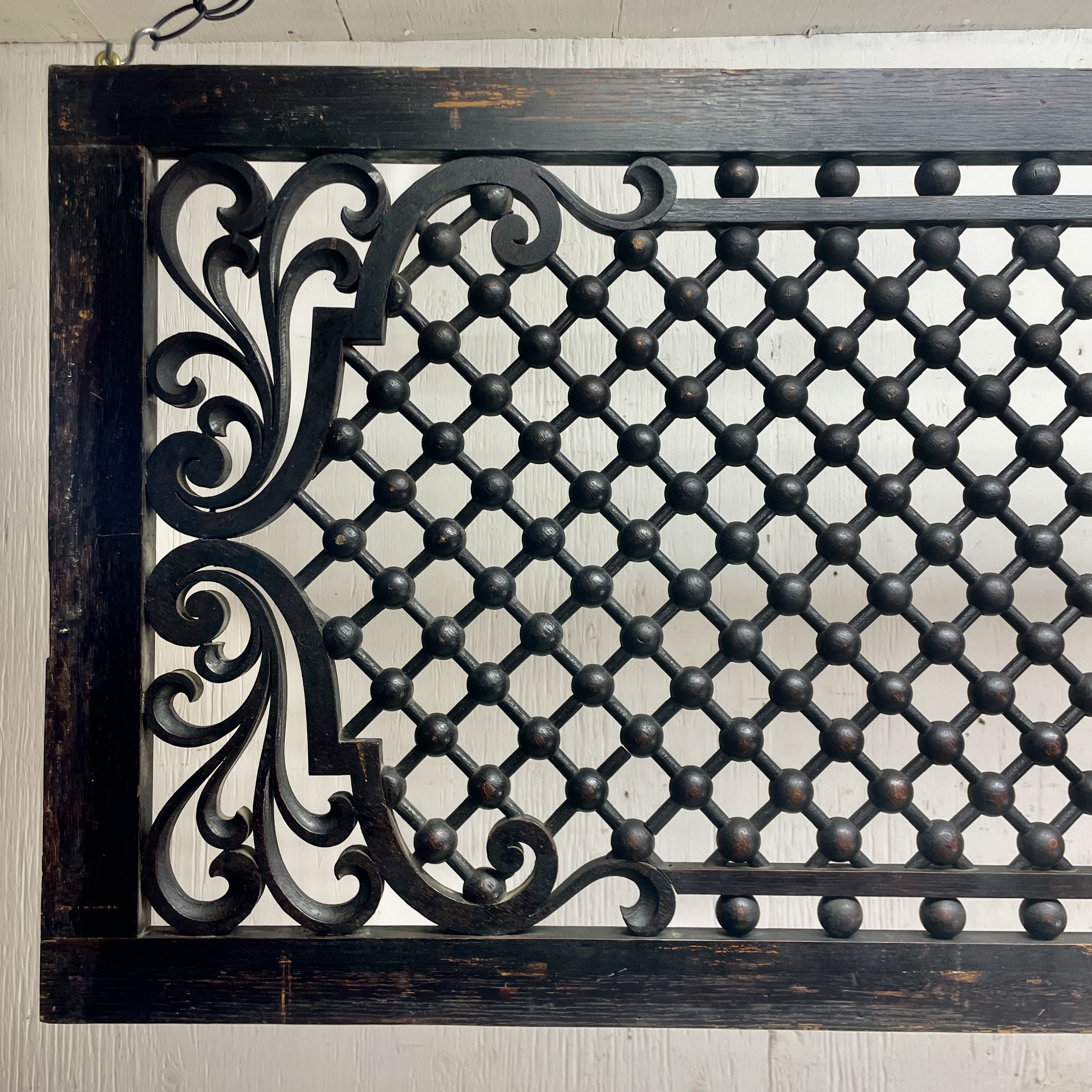 Dark Stained Stick-and-Ball Spandrel