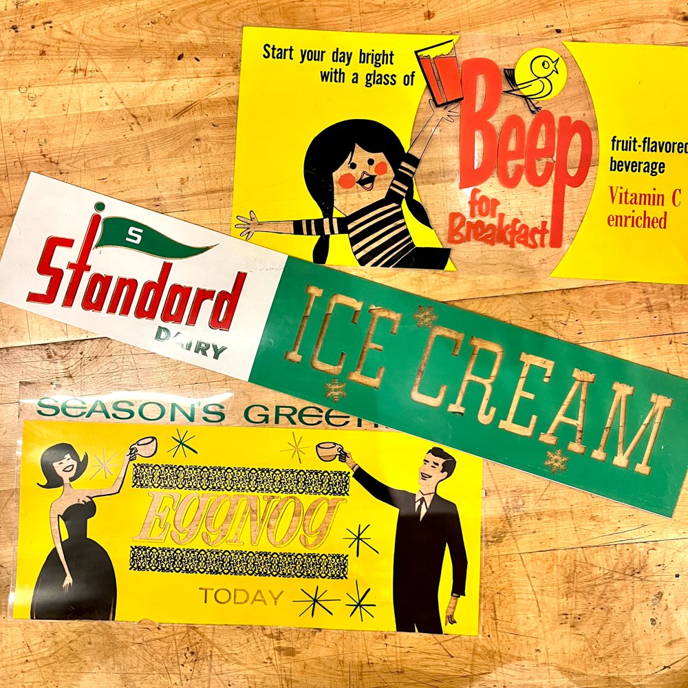 Mid-Century Grocery Signs