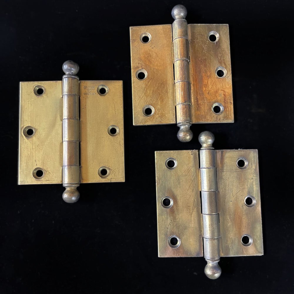 Brass Ball Tip Hinges, 3.5"