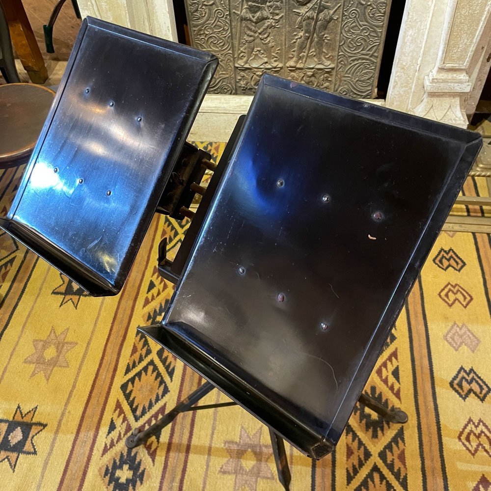 Japanned Finish Metal Book Stand - Aurora Mills