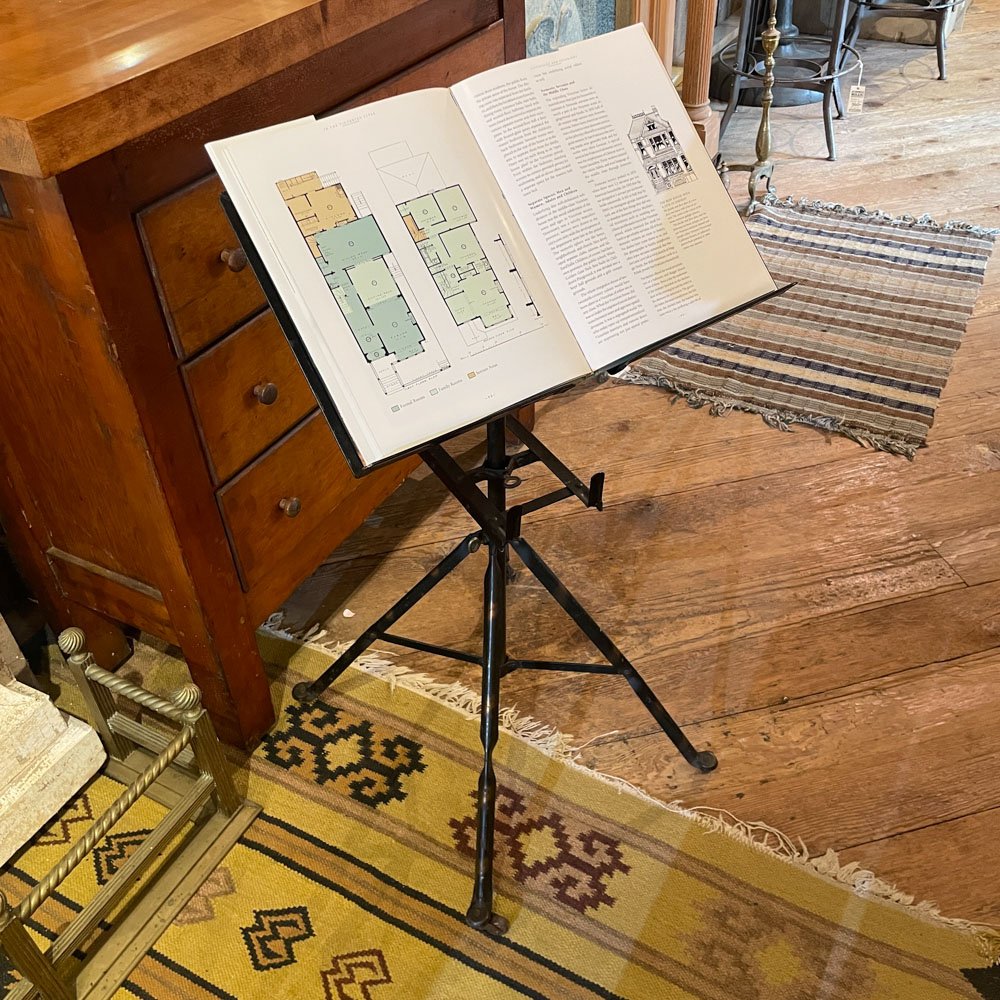 Japanned Finish Metal Book Stand
