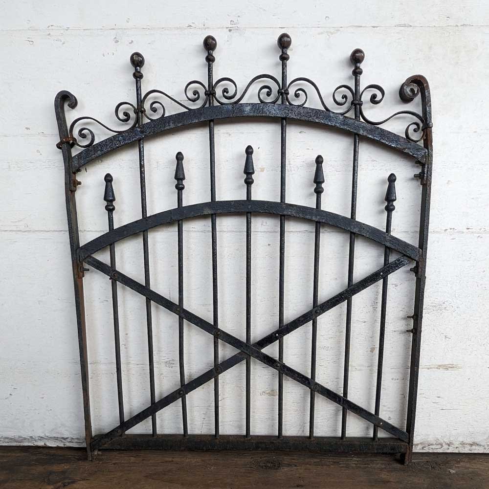 Wrought Iron Garden Gate - Balls - Aurora Mills