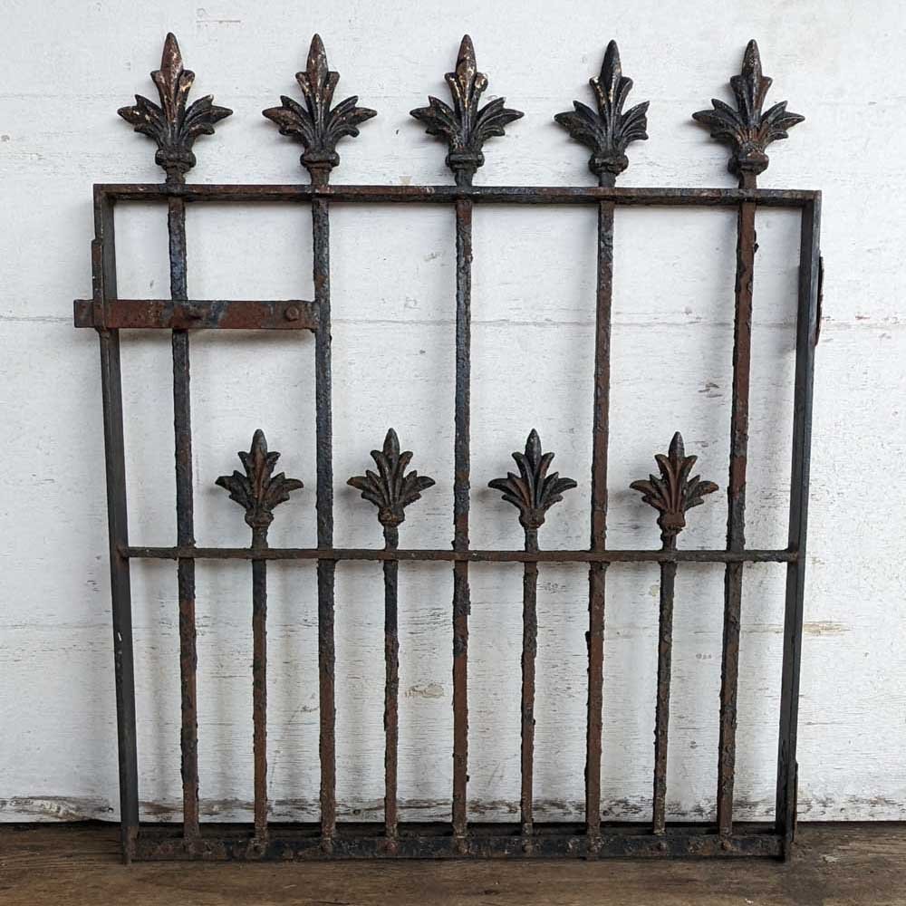 Wrought Iron Garden Gate - Leaf - Aurora Mills