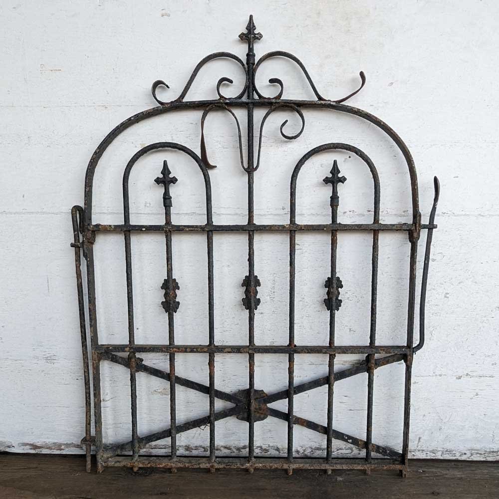 Wrought Iron Garden Gate - Cross - Aurora Mills
