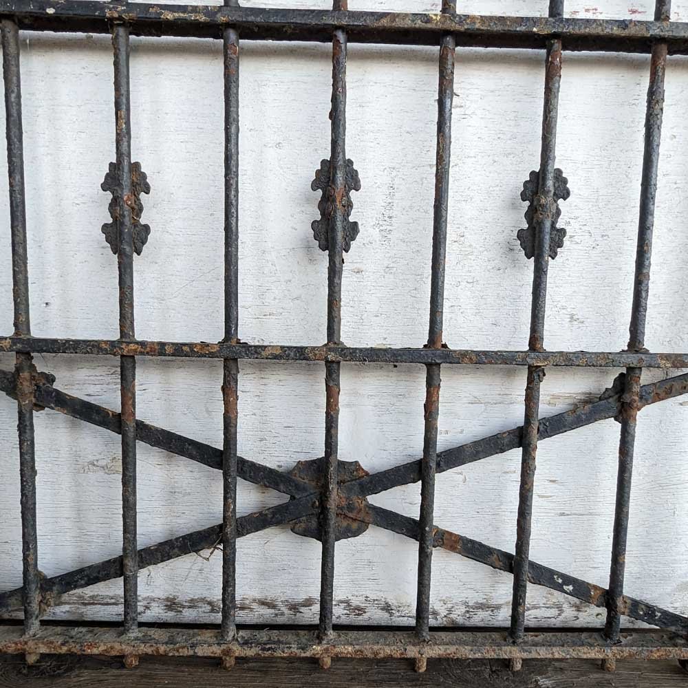 Wrought Iron Garden Gate - Cross - Aurora Mills