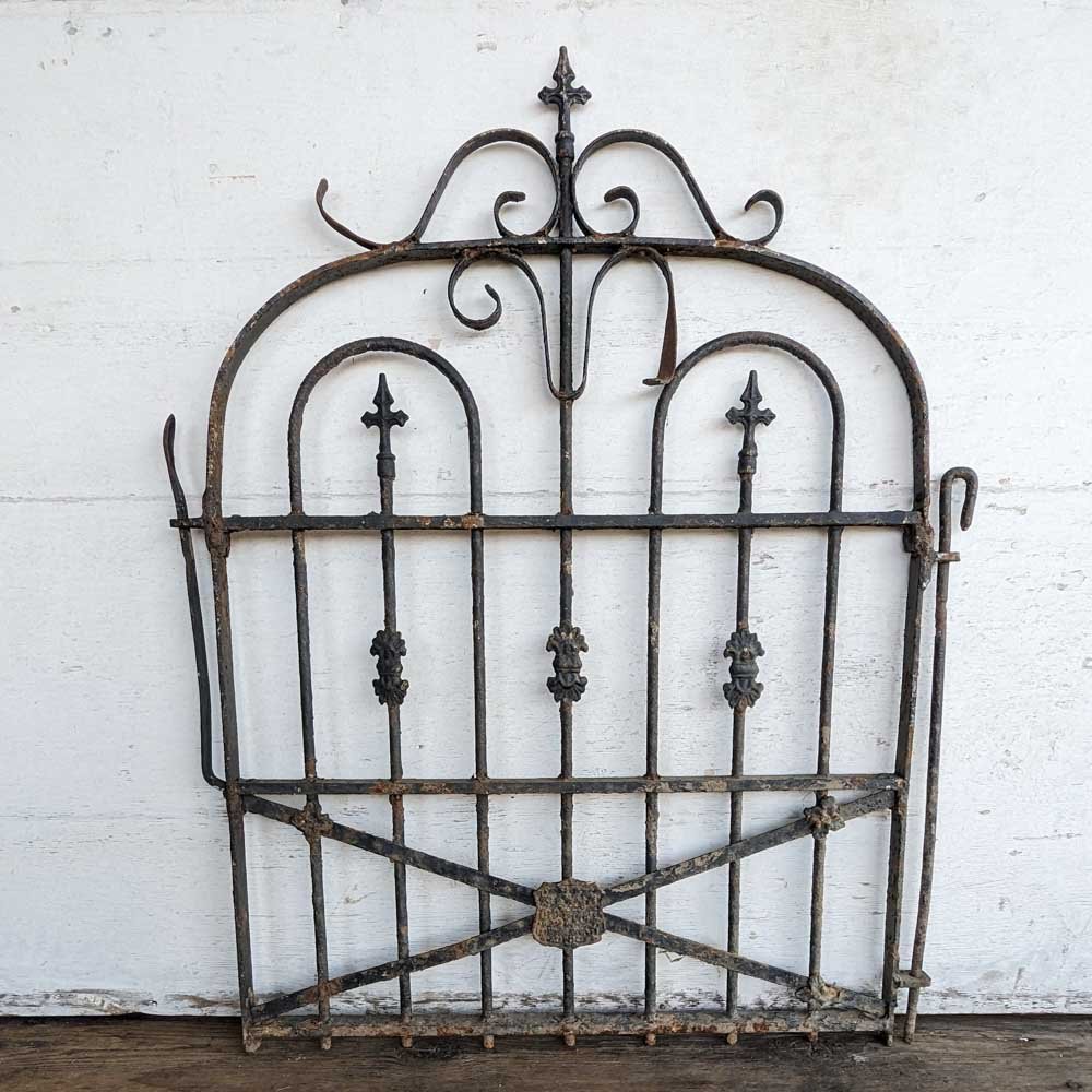 Wrought Iron Garden Gate - Cross - Aurora Mills