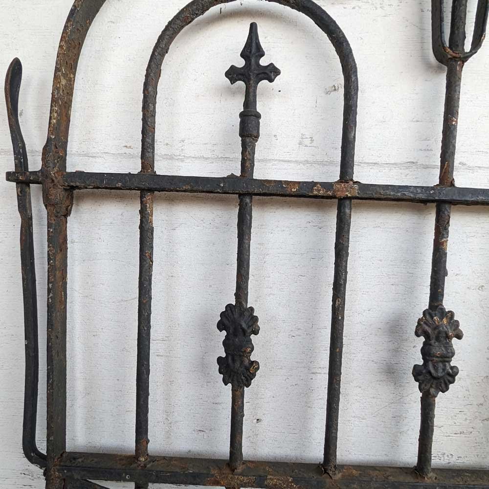 Wrought Iron Garden Gate - Cross - Aurora Mills